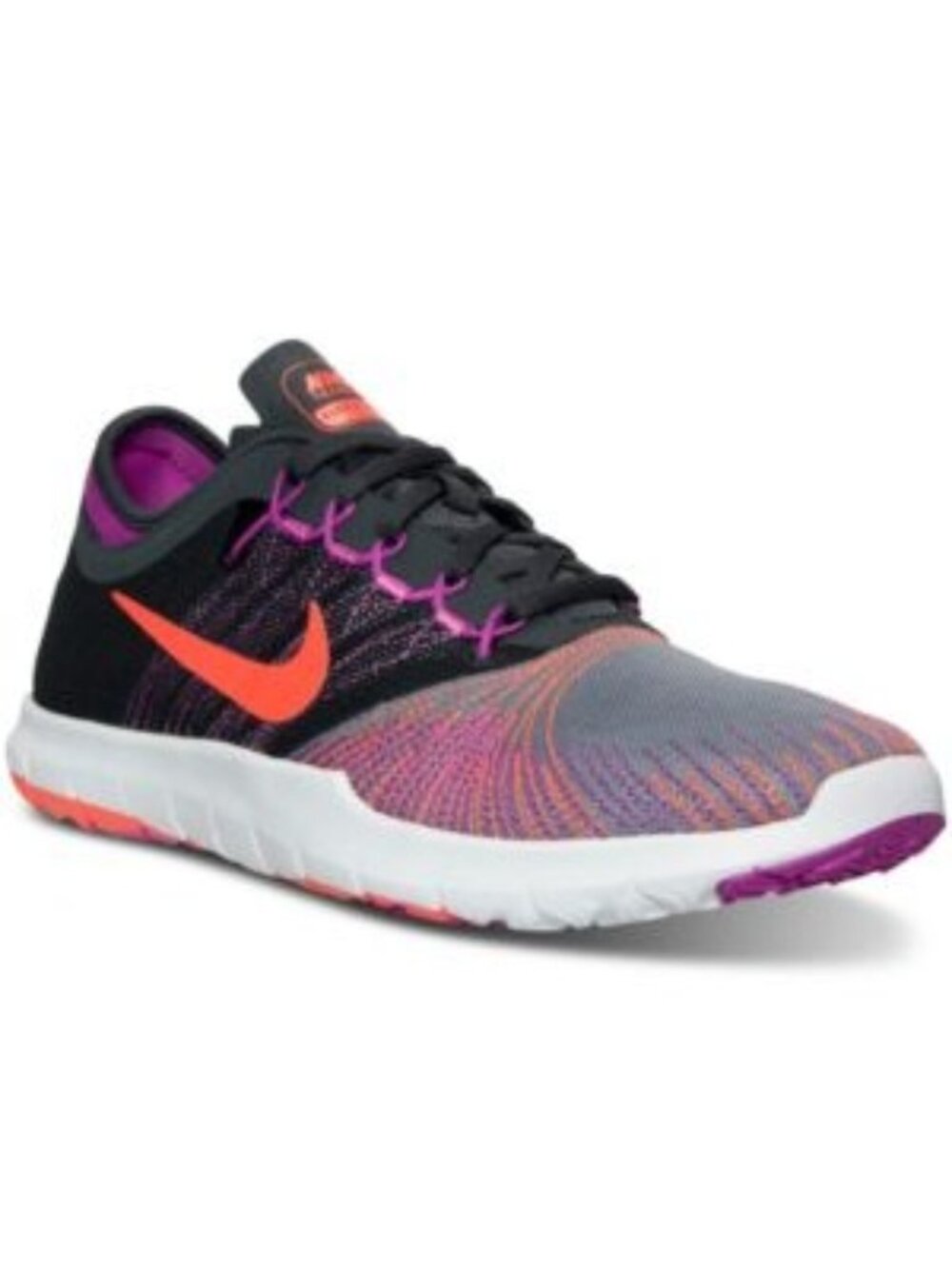 Nike Flex Adapt TR Training Shoes Womens Size 8 Black Purple Orange Lightweight